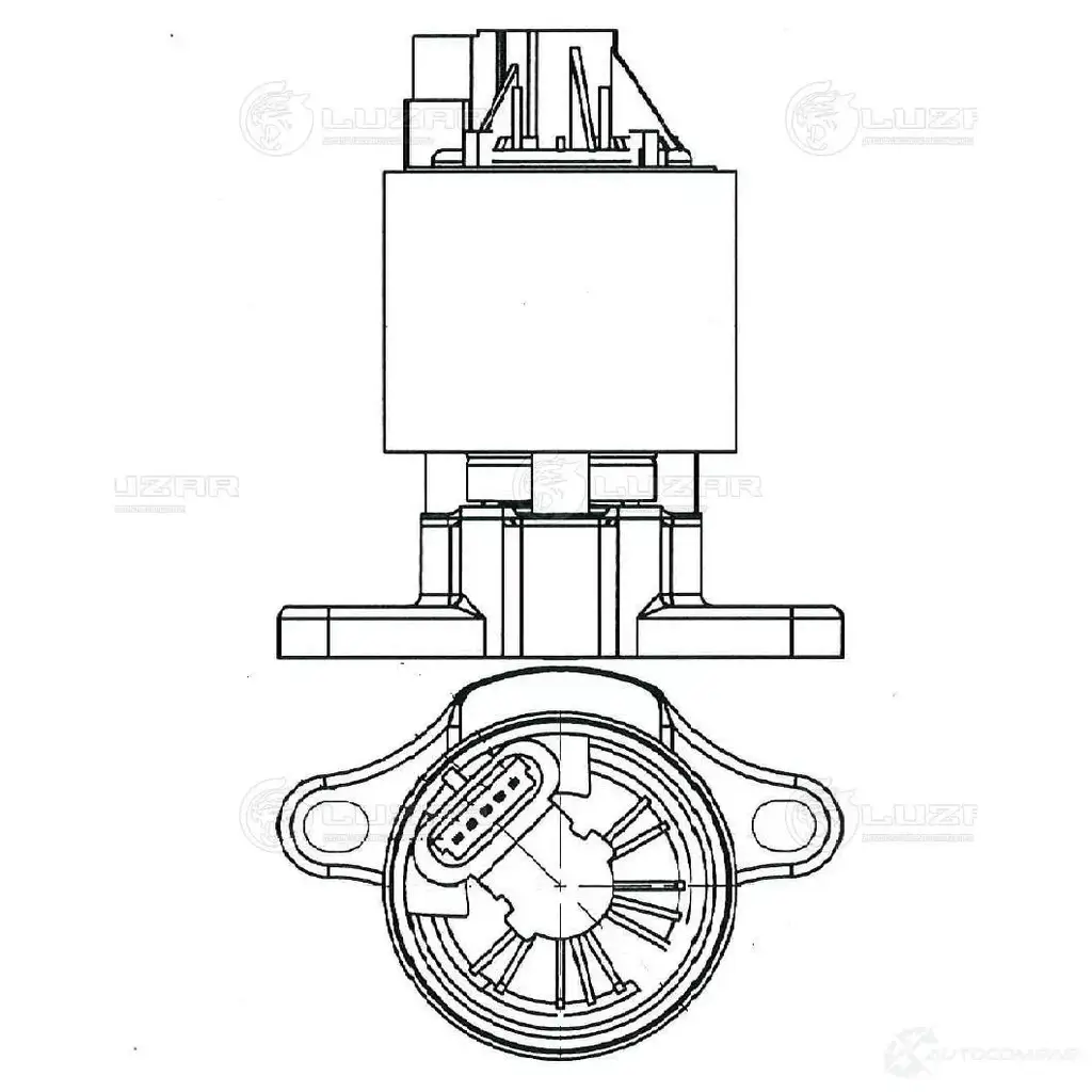 Клапан EGR (рециркуляции отработавших газов) для автомобилей Chevrolet Cruze (09-)/ Lacceti (04-) 1.6i Е4 LUZAR WS1F4 MX 1425585955 lveg0503 изображение 3