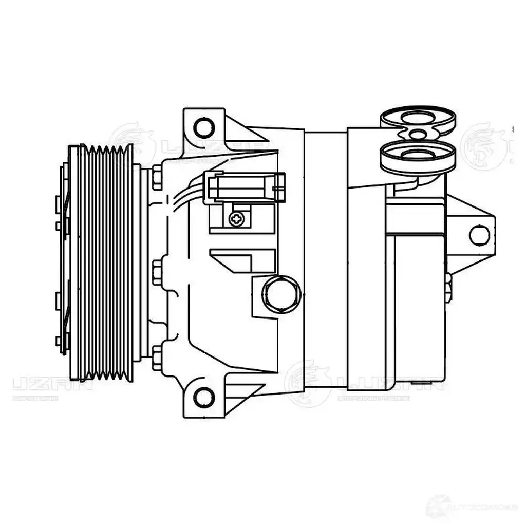 Компрессор кондиционера для автомобилей Лада 2123 Chevrolet Niva (02-) LUZAR lcac0123 1425585669 NTQJX4 E изображение 2