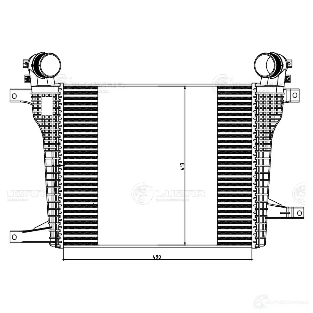 ОНВ (радиатор интеркулера) для автомобилей Captiva (06-)/Antara (06-) 2.2TD LUZAR 1440019111 T87 6528 lric0553 изображение 2