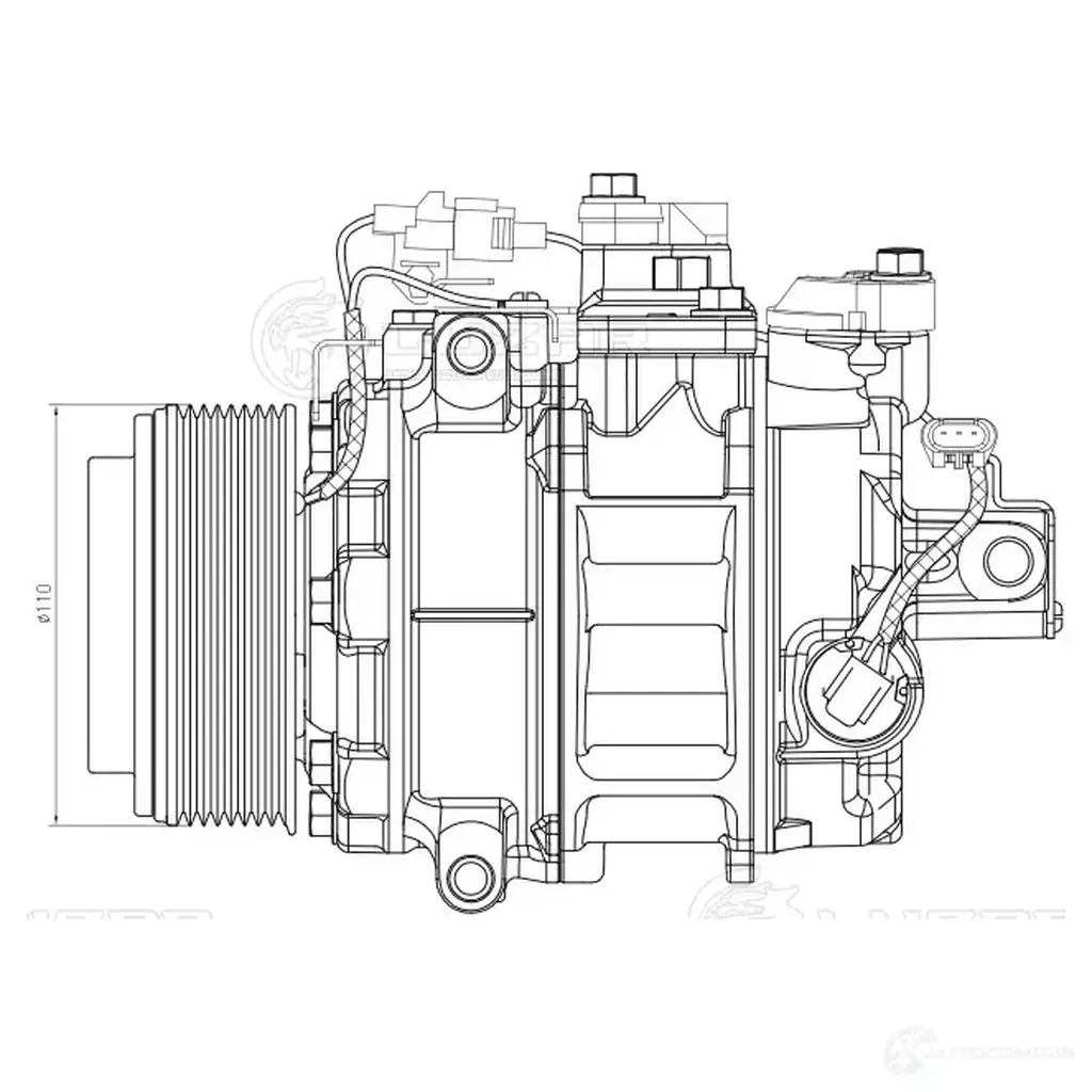 Компрессор кондиционера для автомобилей BMW X5 (E70) (06-) 3.0i (выпуск 2010-) (8PK) LUZAR 41 9WVJP 1440019229 lcac2675 изображение 0