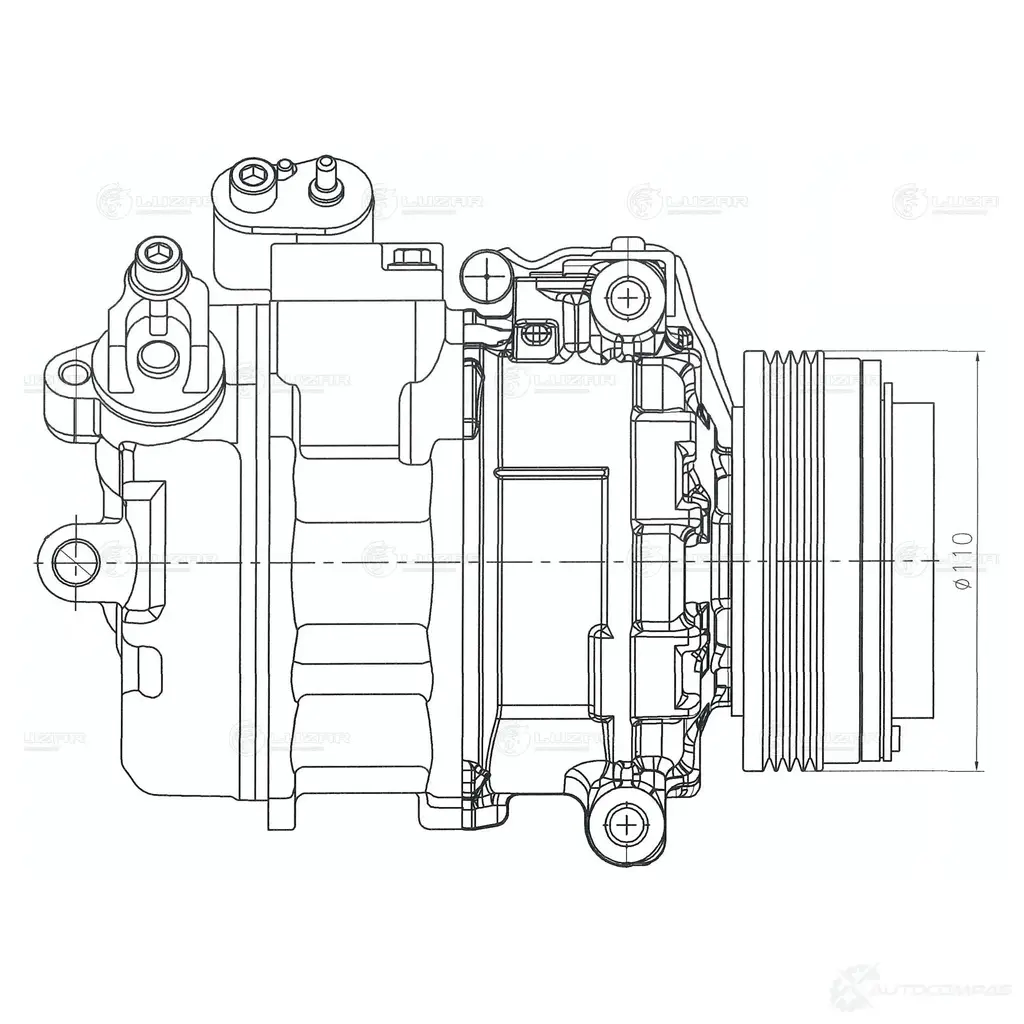 Компрессор кондиционера для автомобилей BMW X5 (E53) (00-) 3.0i/3.0D LUZAR lcac2682 2IRBJ M 1440019234