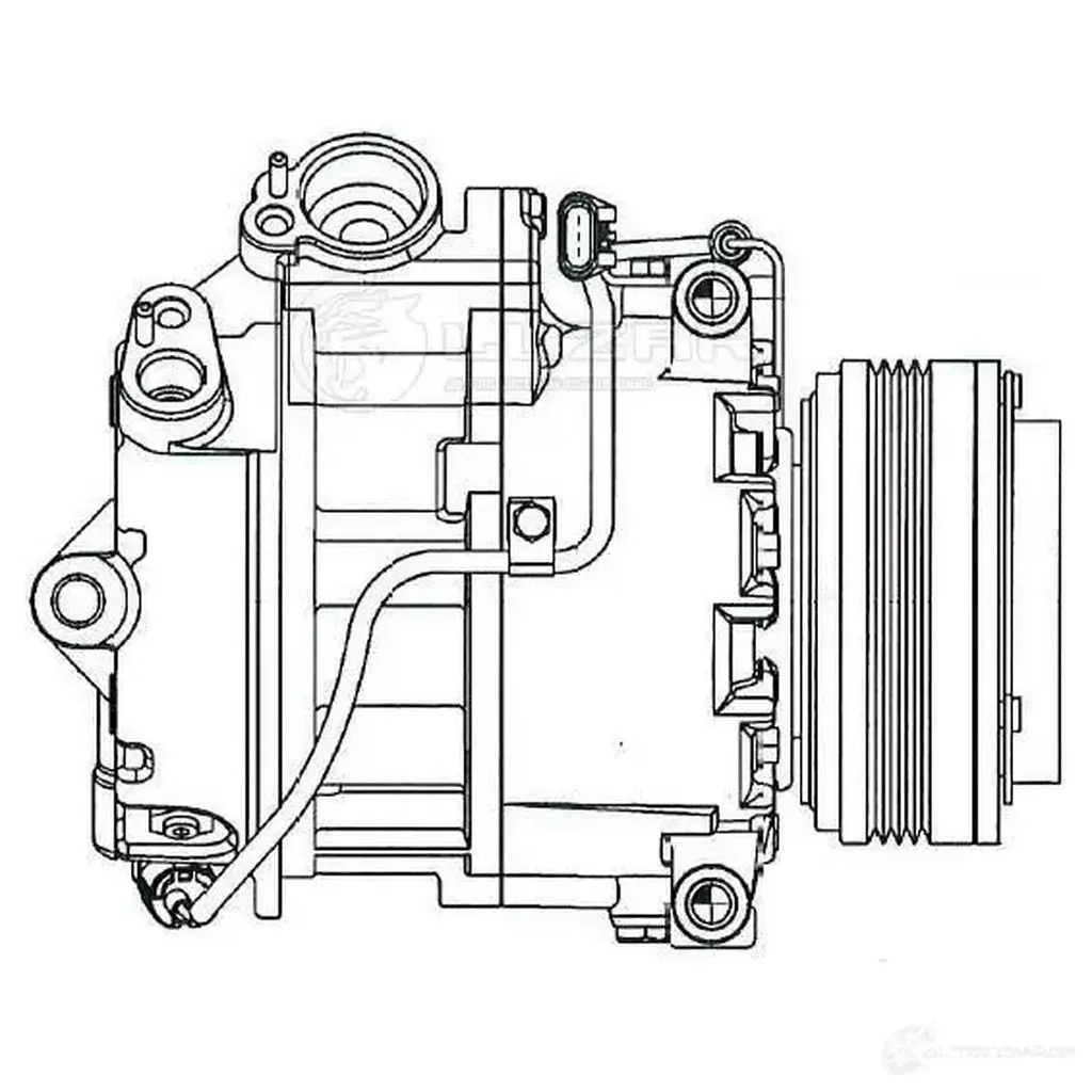 Компрессор кондиционера для автомобилей X5 (E70) (06-)/X6 (E71) (07-) 3.0D [M57D30] LUZAR QG1 NCQ2 lcac2671 1425585621 изображение 2