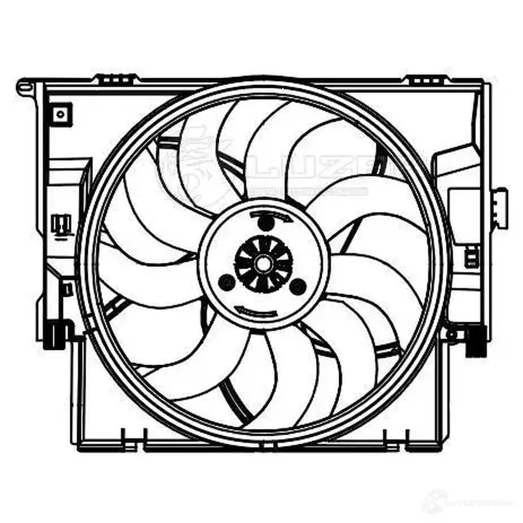 Электровентилятор охлаждения для автомобилей BMW 3 (F30) (11-) (с кожухом) (400W) LUZAR LU9MH Q 1440019257 lfk2603 изображение 2