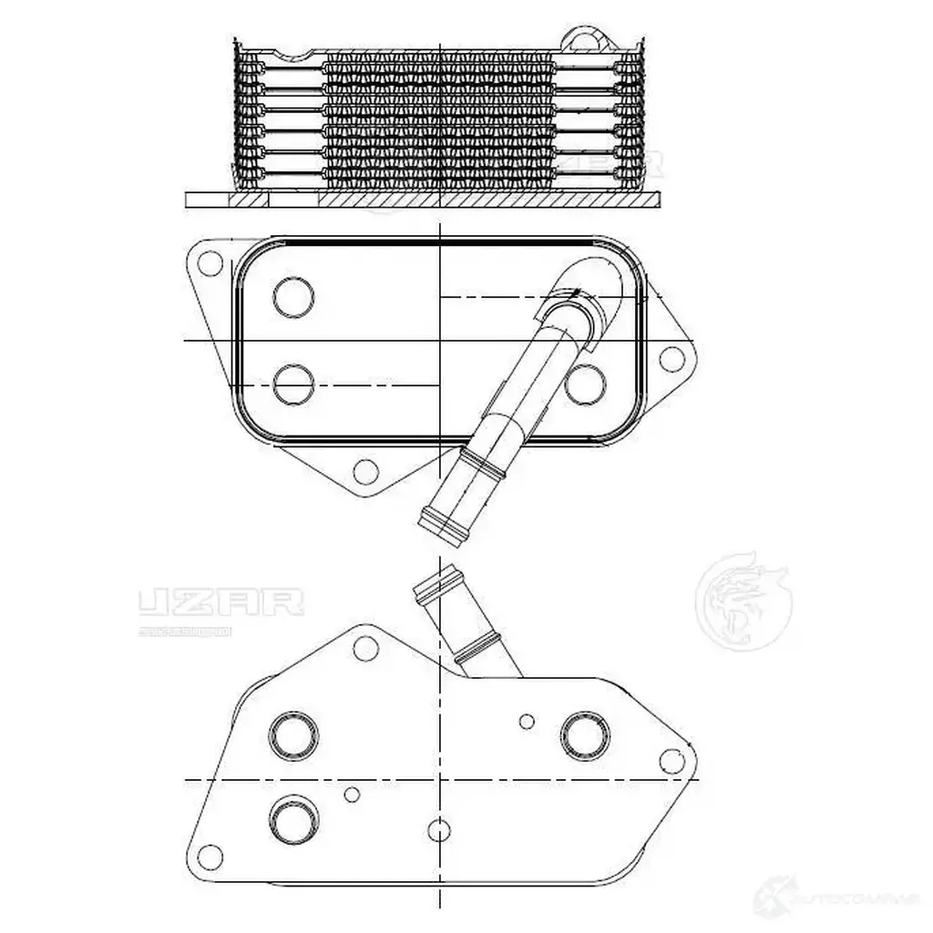 Радиатор масляный для автомобилей BMW 5 (03-)/X5 (06-) LUZAR 1271339962 4680295038184 loc2633 6 8FH9A изображение 2