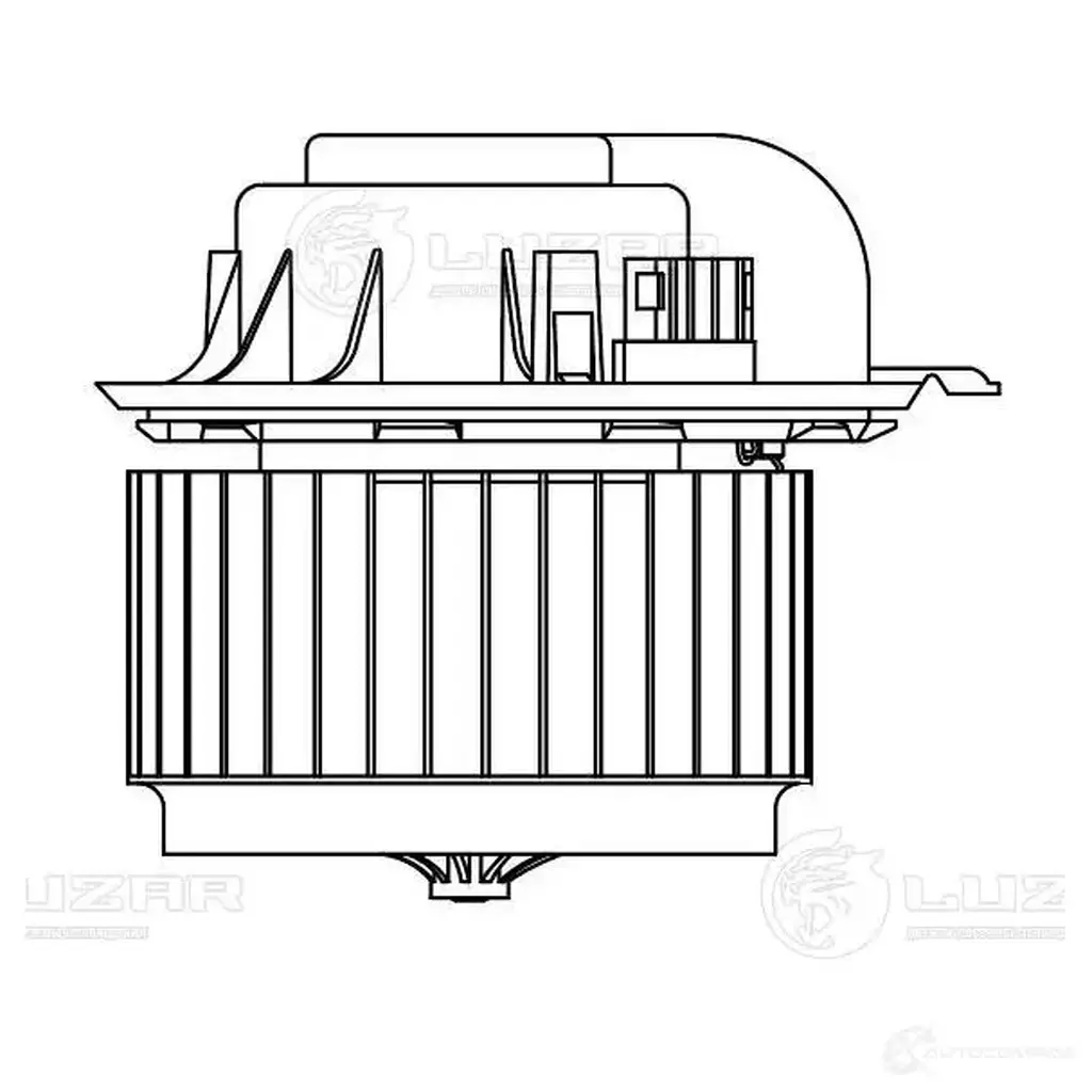 Электровентилятор отопления для автомобилей VW Touareg (02-)/Audi Q7 (05-) (задний) LUZAR TI 722Q lfh1856 1440019295 изображение 2