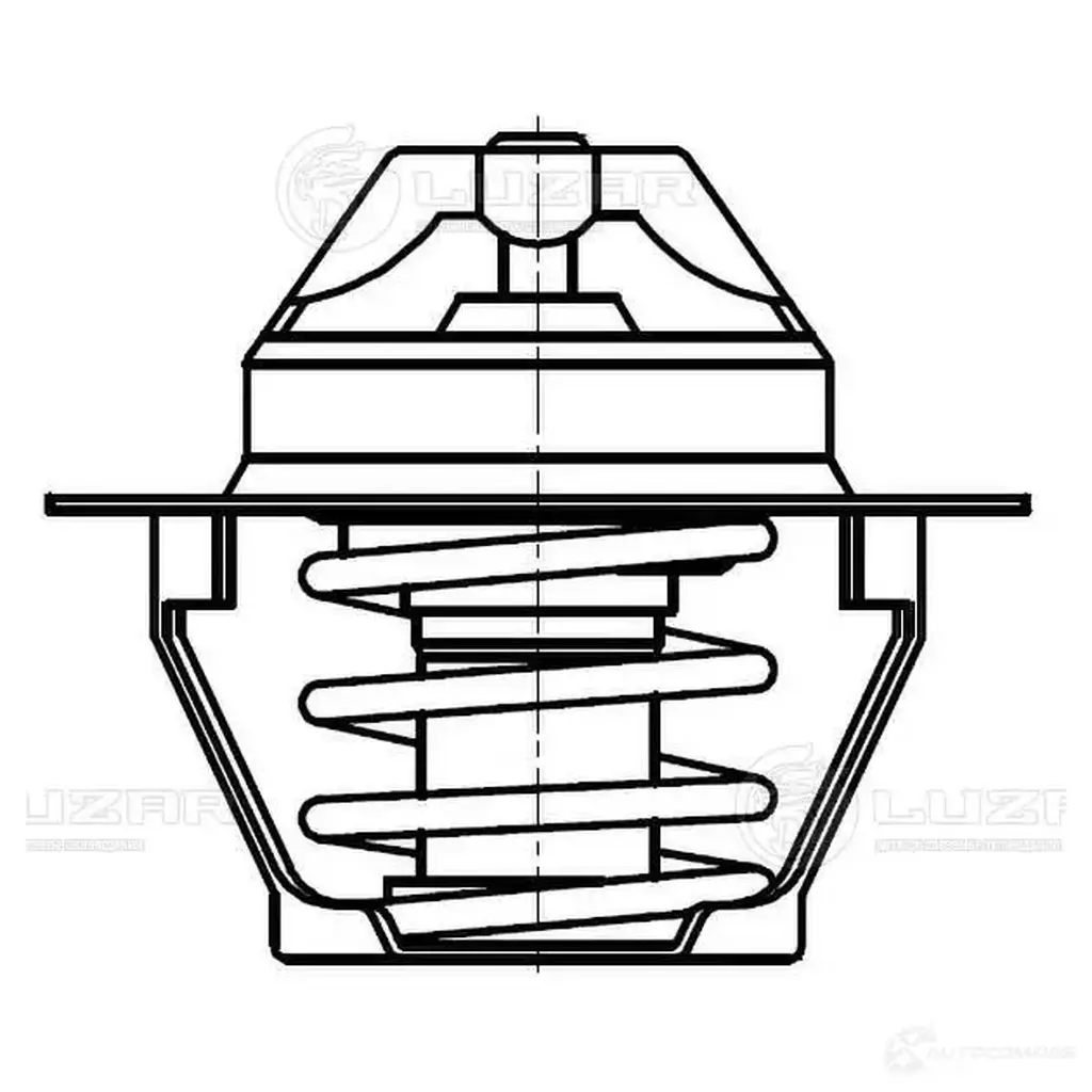 Термостат для автомобилей Лада Largus (12-)/Renault Logan (04-) (термоэлемент) (83°С) LUZAR Z A6MCL 1425585657 lt0901 изображение 2