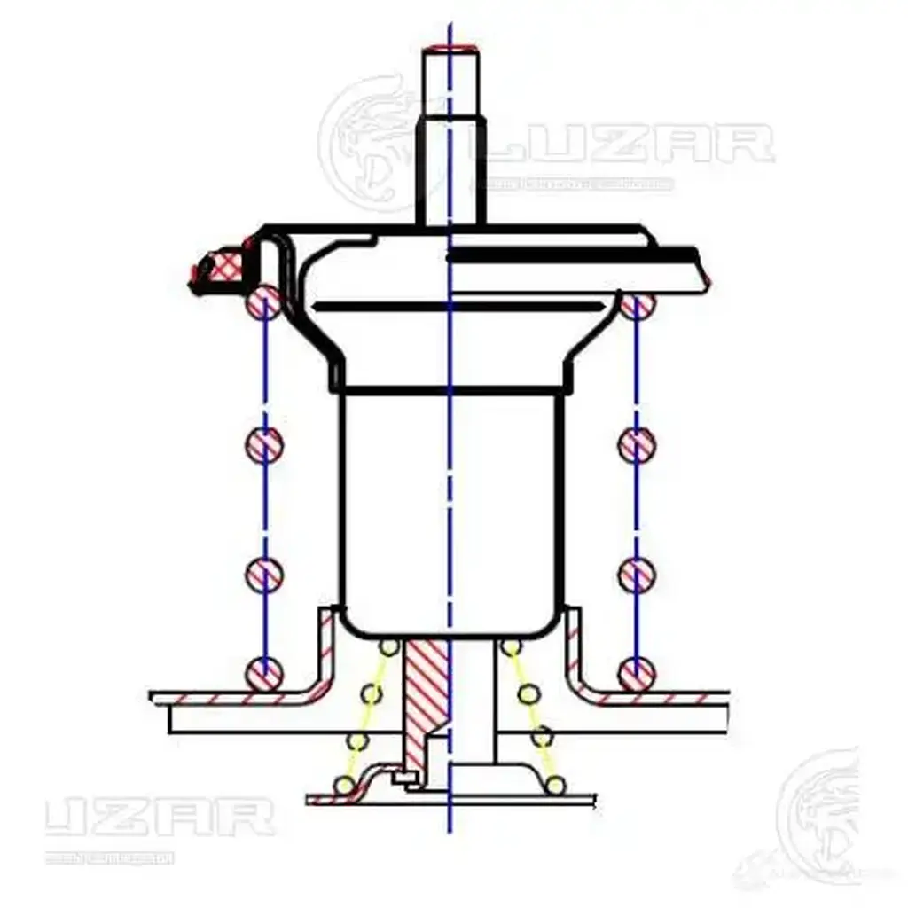 Термостат для автомобилей Приора-Калина (термоэлемент) (85°С) LUZAR lt01183 1425585616 LRSF2F U изображение 1
