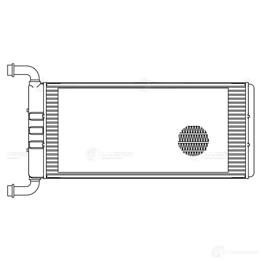 Радиатор отопителя для автомобилей Sprinter (06-)/Crafter (06-) LUZAR TJSGD FE 1440019390 lrh1502 изображение 2