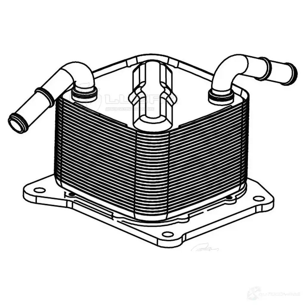 Радиатор масляный АКПП для автомобилей Лада Vesta (15-)/Nissan Juke (10-) 1.6i CVT [JF015E] LUZAR 9 D7LC loc0101 1440019403 изображение 2