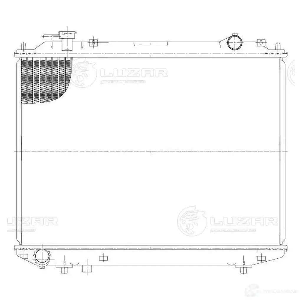 Радиатор охлаждения для автомобилей Mazda BT-50 (06-)/Ranger (98-)/(06-) 2.5D LUZAR lrc2501 DR C2CM 1425585382 изображение 2
