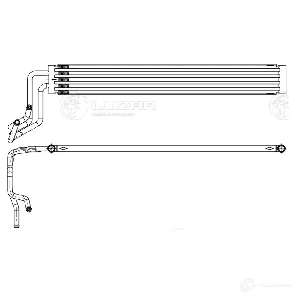 Радиатор масляный для автомобилей VW Touareg (02-)/Audi Q7 (05-)/Porsche Cayenne I (02-) LUZAR loc1825 ZM0FD E4 1440019425 изображение 2