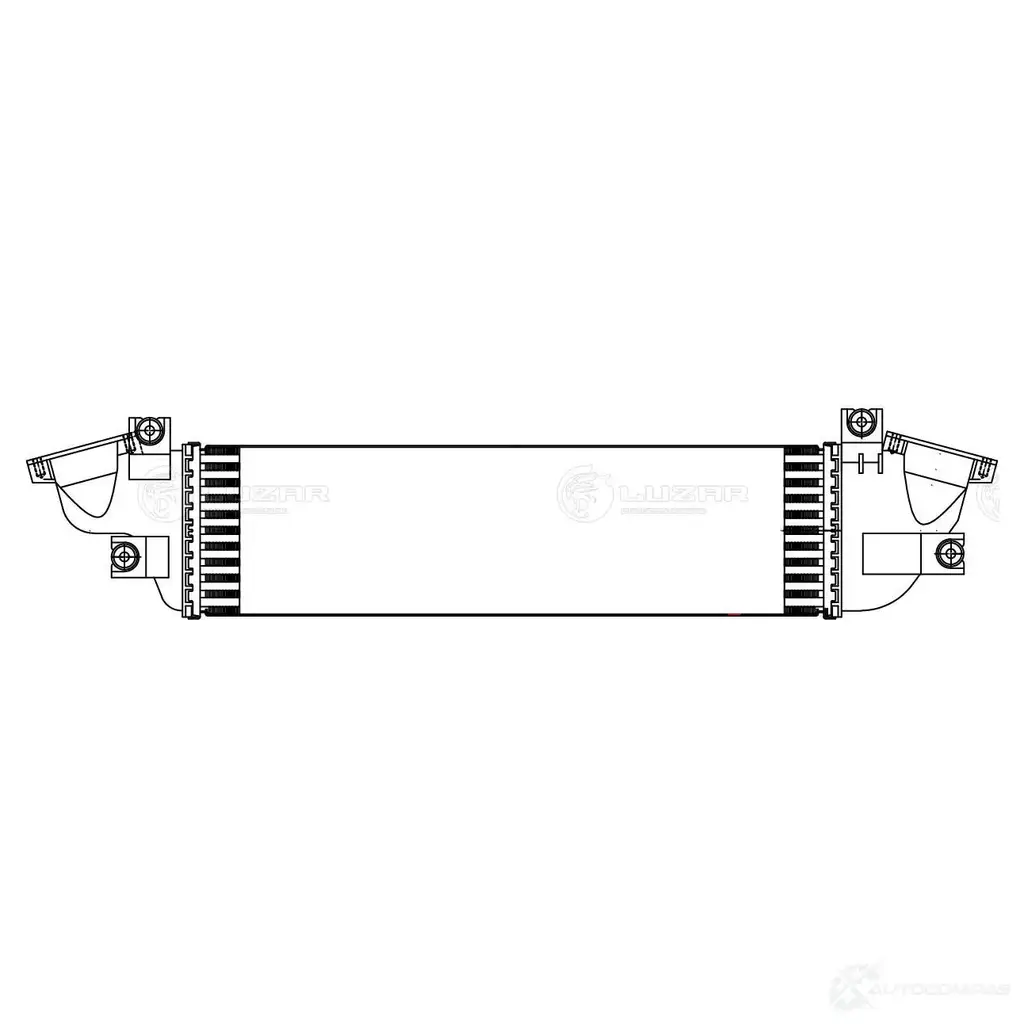 ОНВ (радиатор интеркулера) для автомобилей Mitsubishi L200 (15-)/Pajero Sport (15-) 2.4D LUZAR 1440019444 lric1149 DX8Q V изображение 2