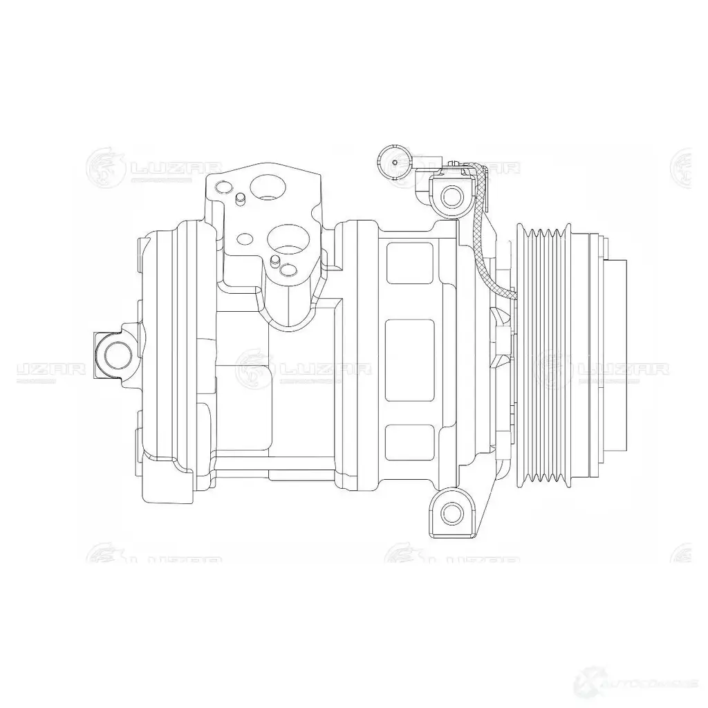 Компрессор кондиционера для автомобилей X5 (E53)/Range Rover III (02-) 3.0d LUZAR 4680295030225 1424502547 9F1 FPJC lcac26e5 изображение 2
