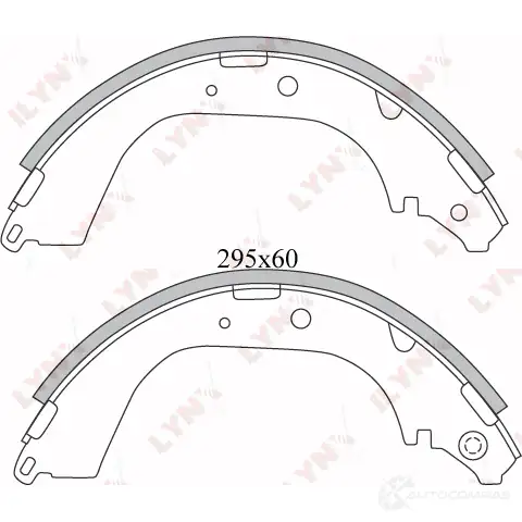 Тормозные колодки LYNXAUTO YE2 T87 3639620 BS-7519 изображение 1