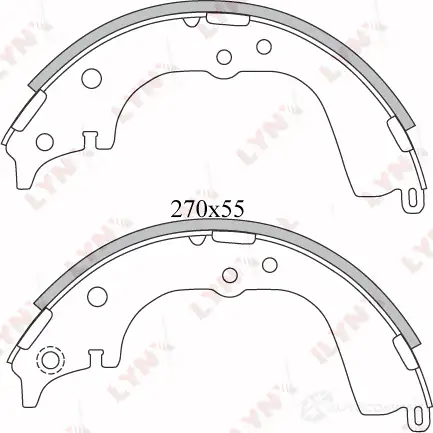 Барабанные тормозные колодки LYNXAUTO 1420576841 bs7516 MM9 SV2 изображение 0