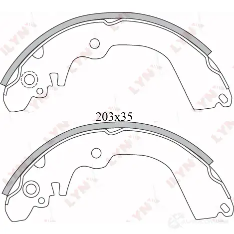 Барабанные тормозные колодки LYNXAUTO 1422902989 S 31FIS bs5503 изображение 0