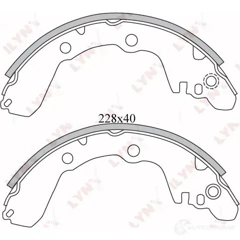 Барабанные тормозные колодки LYNXAUTO VJU 93 bs5504 1420576848 изображение 0