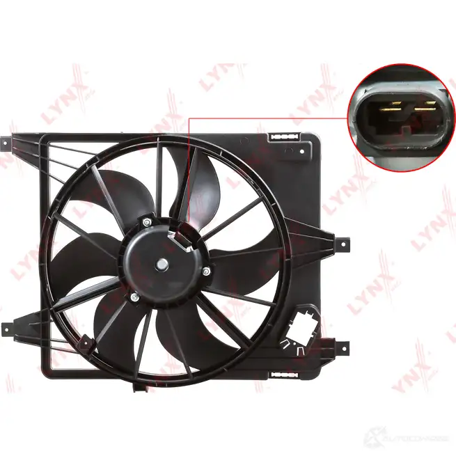 Вентилятор радиатора с кожухом LYNXAUTO 1438137394 XFZE R rf1681 - Изображение 1