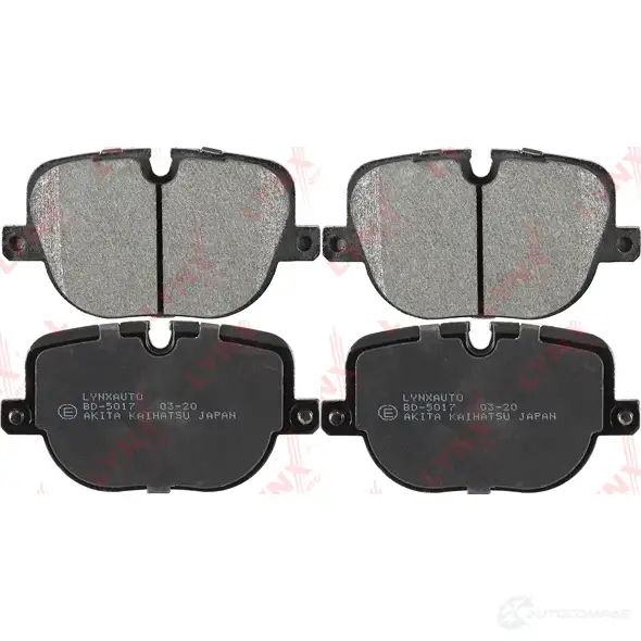 Тормозные колодки дисковые, комплект LYNXAUTO 4E2U GON BD-5017 1436962185