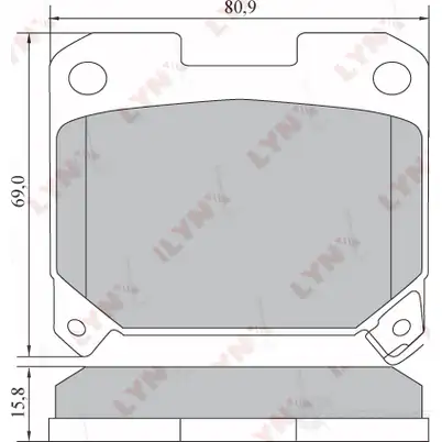 Тормозные колодки дисковые, комплект LYNXAUTO BD-7562 3639433 94T C3PR