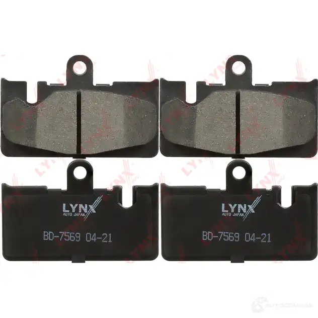 Тормозные колодки дисковые, комплект LYNXAUTO BD-7569 3639440 VV OP4 изображение 0