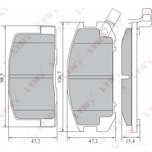 Тормозные колодки дисковые, комплект LYNXAUTO 3639431 E BVGY BD-7560 изображение 0
