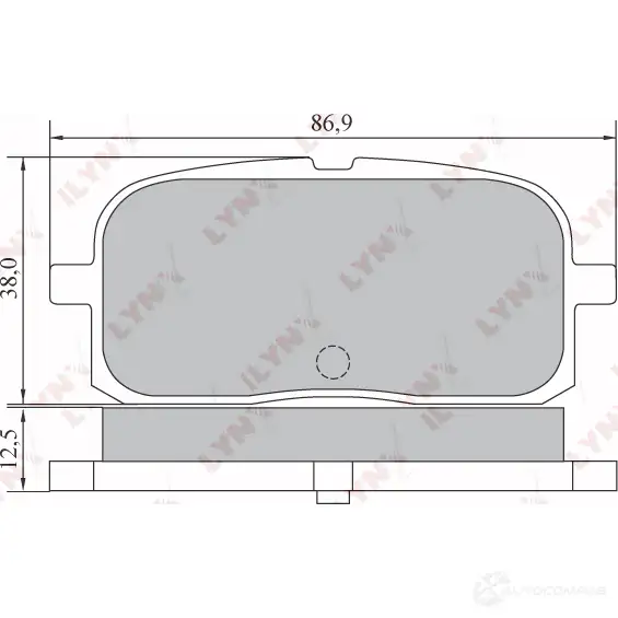 Тормозные колодки дисковые, комплект LYNXAUTO FQG99 T3 3639428 BD-7556