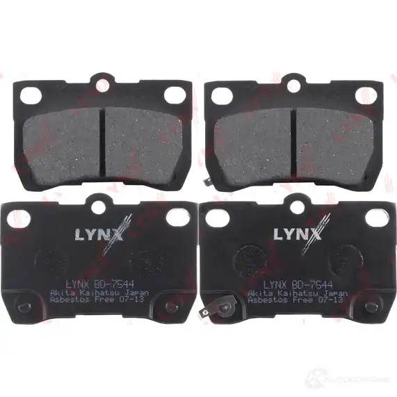 Тормозные колодки дисковые, комплект LYNXAUTO 3639416 4905601012369 BD-7544 I45 XC4 изображение 0