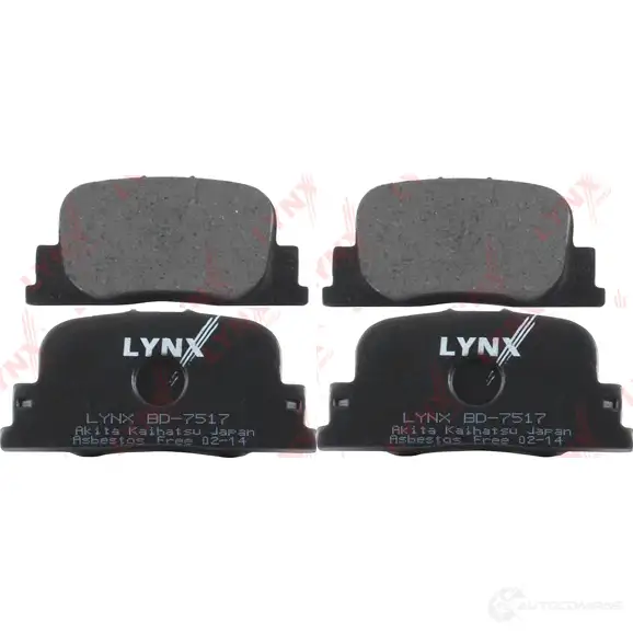 Тормозные колодки дисковые, комплект LYNXAUTO BD-7517 3639390 Y C5D8 4905601010990 изображение 0