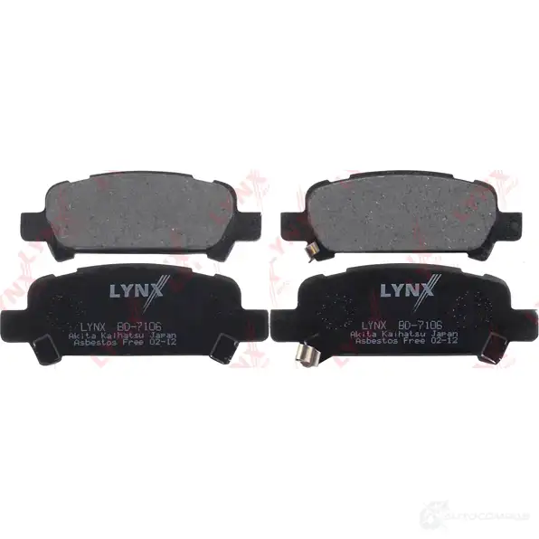 Тормозные колодки дисковые, комплект LYNXAUTO BD-7106 4905601012437 EWX N4J 3639354 изображение 0