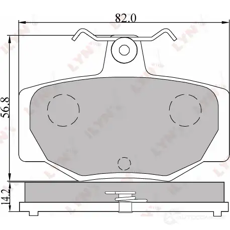 Тормозные колодки дисковые, комплект LYNXAUTO Q7 8UQGX 4905601016084 BD-5736 3639256 изображение 1