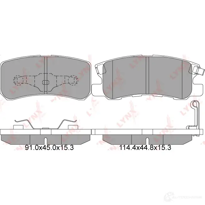 Тормозные колодки дисковые, комплект LYNXAUTO 4905601012475 3639209 V BUKKLW BD-5507 изображение 1