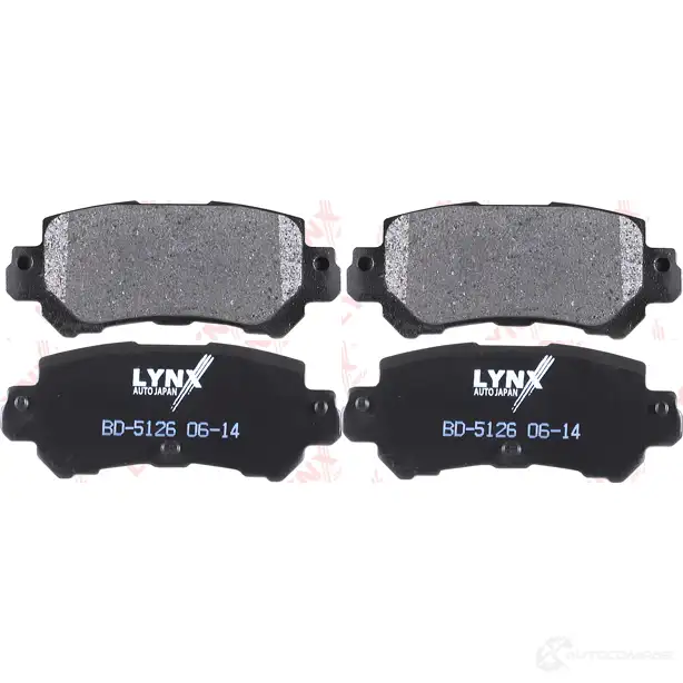 Тормозные колодки дисковые, комплект LYNXAUTO BD-5126 3639134 52 O0S3Q 4905601065013 - Изображение 1