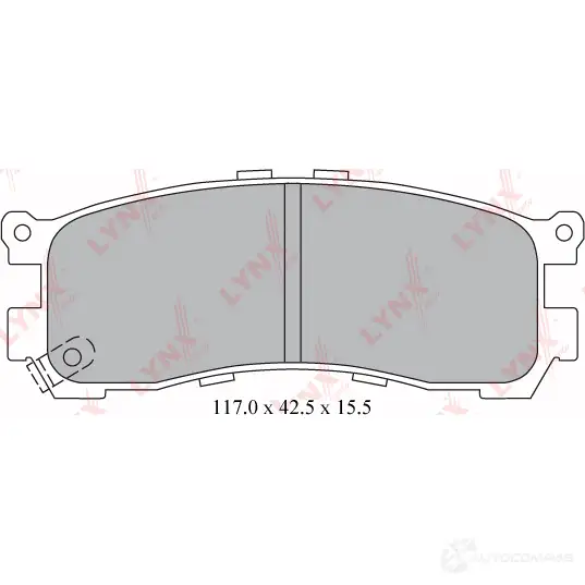 Тормозные колодки дисковые, комплект LYNXAUTO B0INY K 3639129 BD-5121 изображение 0