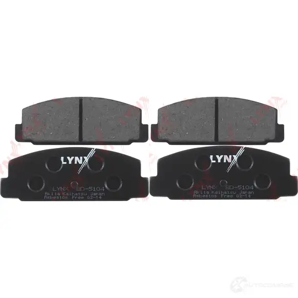 Тормозные колодки дисковые, комплект LYNXAUTO ZJ65B D BD-5104 4905601011256 3639113 изображение 0