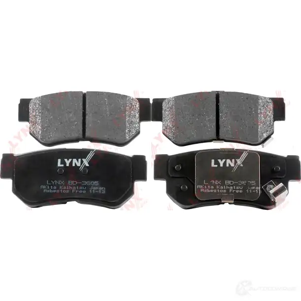 Тормозные колодки дисковые, комплект LYNXAUTO Y AHWK 3639033 4905601012710 BD-3605 изображение 0