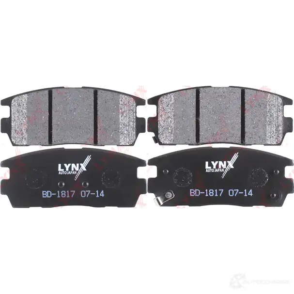 Тормозные колодки дисковые, комплект LYNXAUTO BWRW9 U 3638892 4905601063255 BD-1817 изображение 0