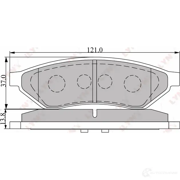 Тормозные колодки дисковые, комплект LYNXAUTO BD-1804 3638880 9Z0O4 D 4905601012772 изображение 1