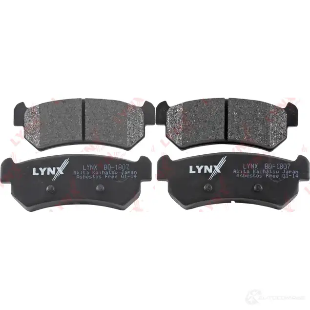 Тормозные колодки дисковые, комплект LYNXAUTO 3638882 BD-1807 4905601016107 6Y DF5 - Изображение 1