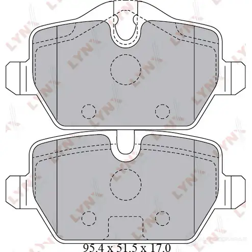 Тормозные колодки дисковые, комплект LYNXAUTO BD-1430 QJON T 3638866 4905601057636 изображение 1