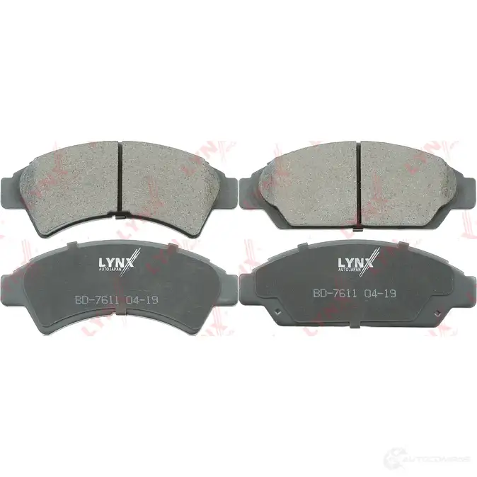 Тормозные колодки дисковые, комплект LYNXAUTO 1436961928 BD-7611 2L 4SGA