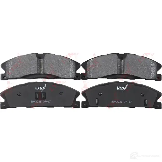 Тормозные колодки дисковые, комплект LYNXAUTO BD-3039 M 206V 1268614109