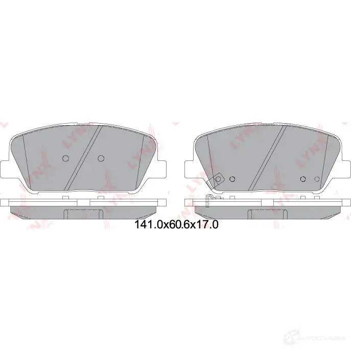 Тормозные колодки дисковые, комплект LYNXAUTO 4N P5I 3639057 BD-3631 изображение 1