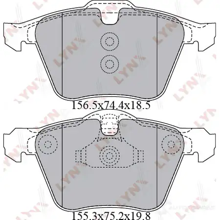 Тормозные колодки дисковые, комплект LYNXAUTO BD-7816 3639491 4905601065037 UDG CNVM изображение 1