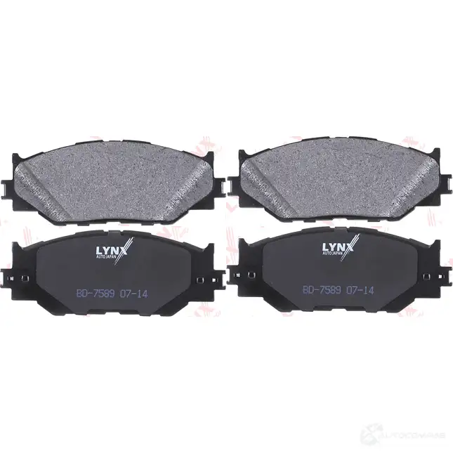 Тормозные колодки дисковые, комплект LYNXAUTO BD-7589 4905601063323 3639458 0D LV2O - Изображение 1