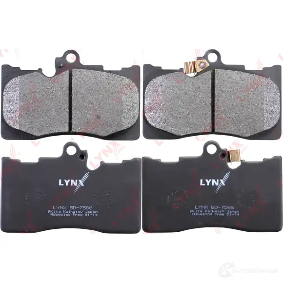 Тормозные колодки дисковые, комплект LYNXAUTO 3639437 BD-7566 4905601058442 H VQ0J2 - Изображение 1