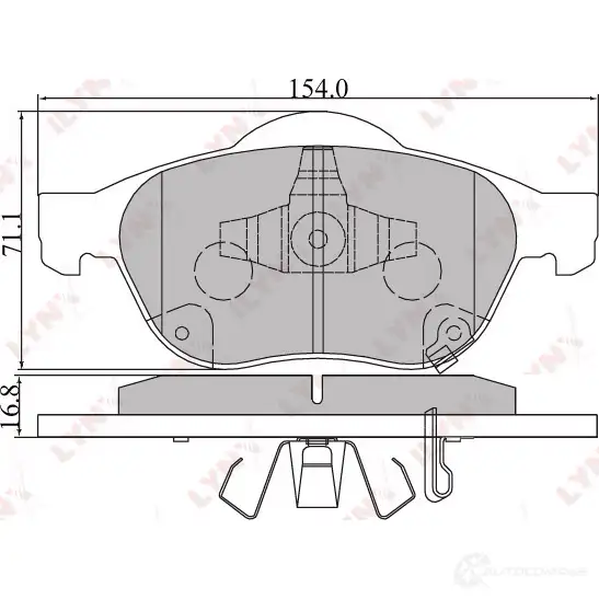 Тормозные колодки дисковые, комплект LYNXAUTO 4905601012376 3639417 U 4K13 BD-7545 изображение 1