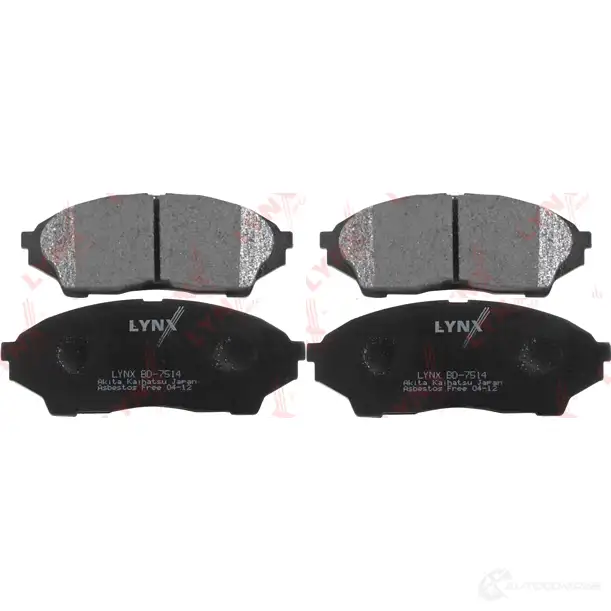 Тормозные колодки дисковые, комплект LYNXAUTO BD-7514 4905601010969 3639387 KG 0S9 - Изображение 1