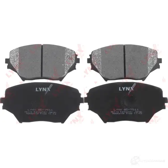Тормозные колодки дисковые, комплект LYNXAUTO BD-7511 4905601010938 3639384 M5A Q1 - Изображение 1