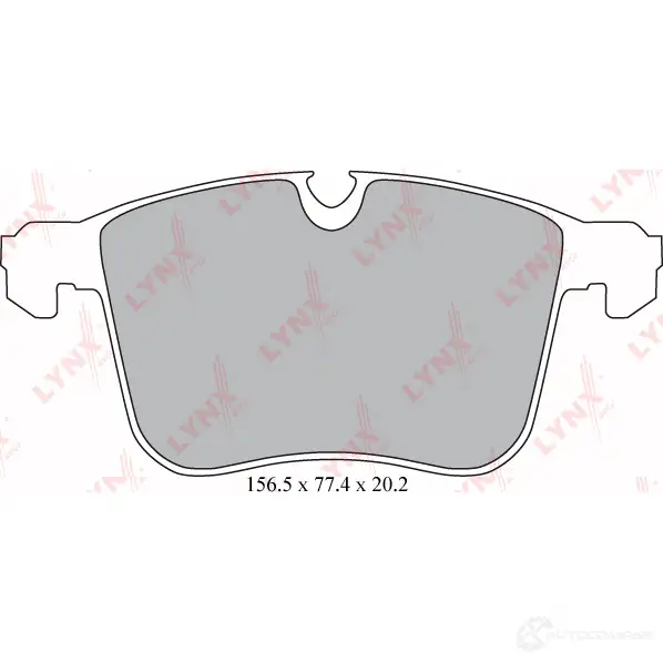 Тормозные колодки дисковые, комплект LYNXAUTO 1I UO4Q BD-6702 3639343